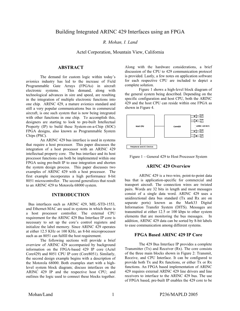 Building Integrated ARINC 429 Interfaces Using an FPGA