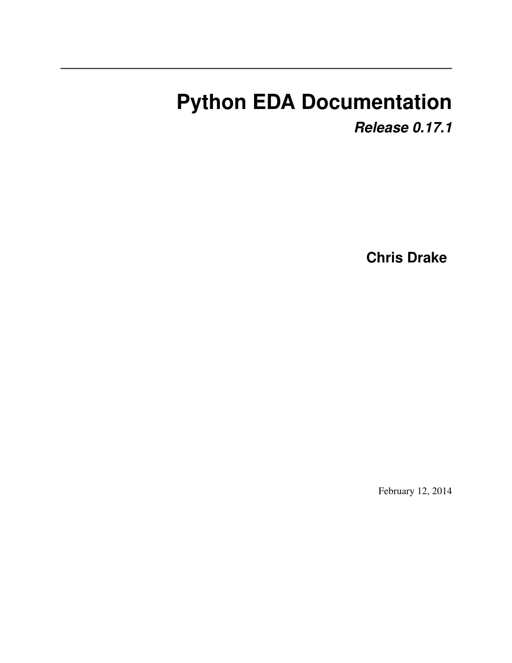 Python EDA Documentation Release 0.17.1