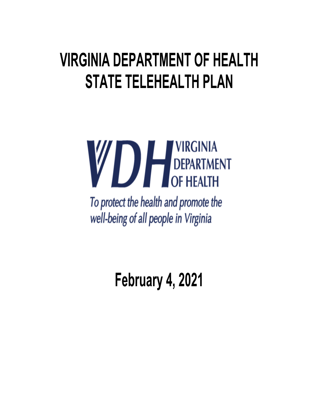 Virginia Department of Health State Telehealth Plan