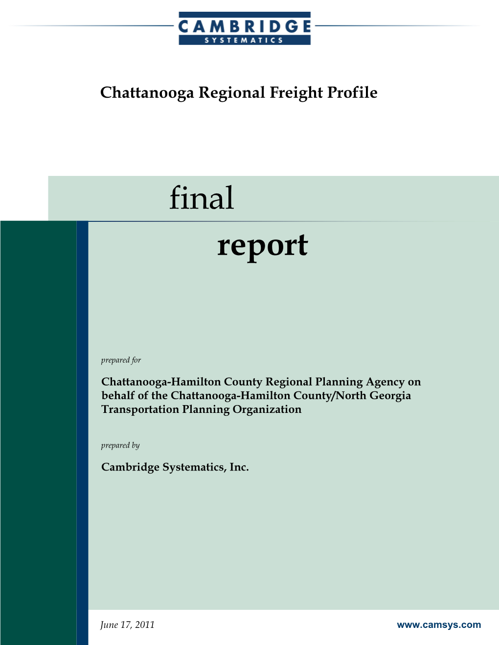 Final Report Chattanooga Regional Freight Profile