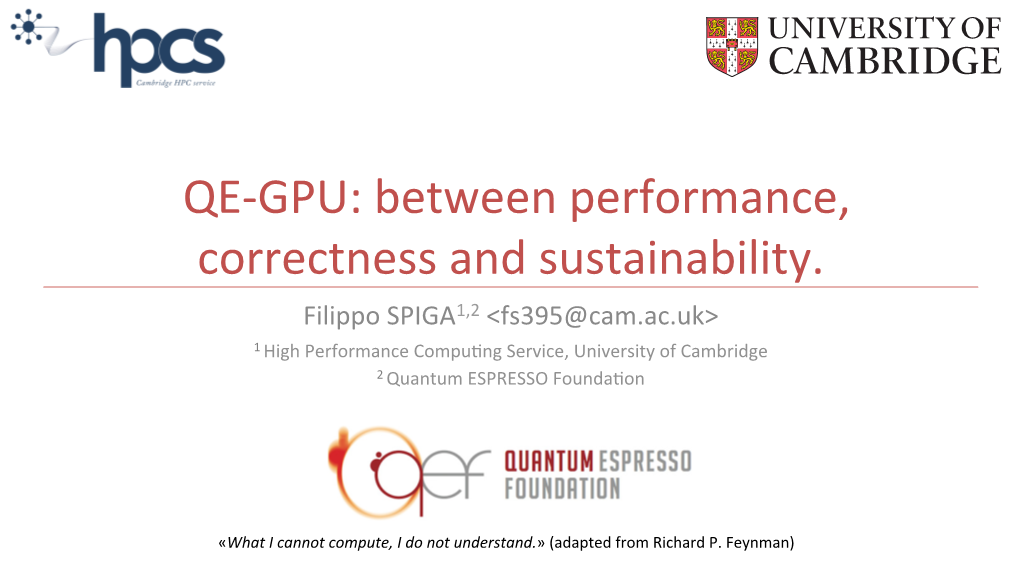 GPU: Between Performance, Correctness and Sustainability