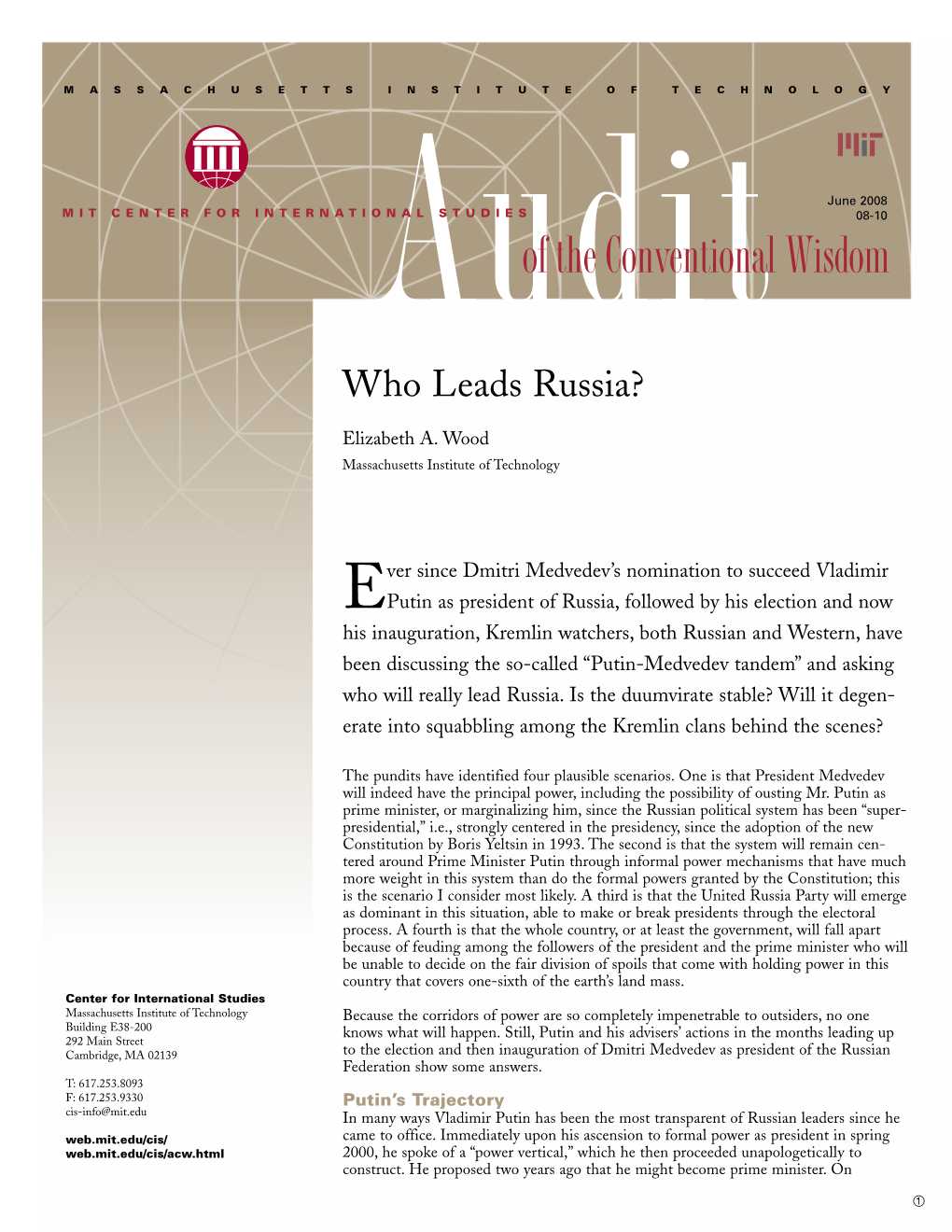 Who Lead Russia?