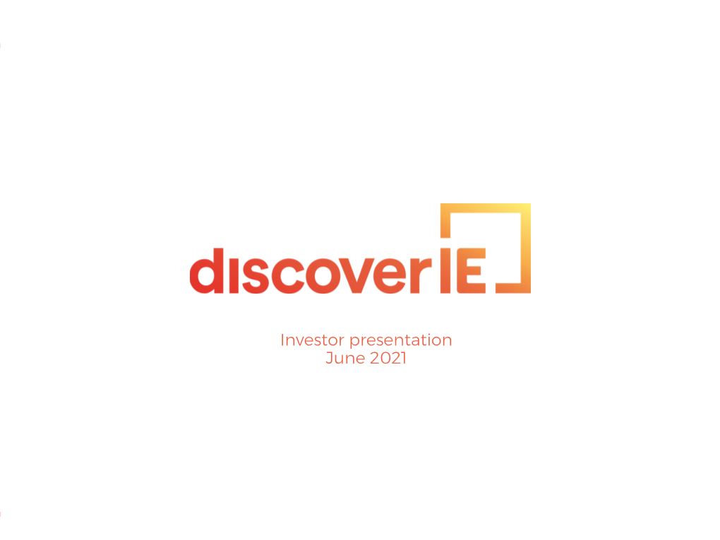 Investor Presentation June 2021