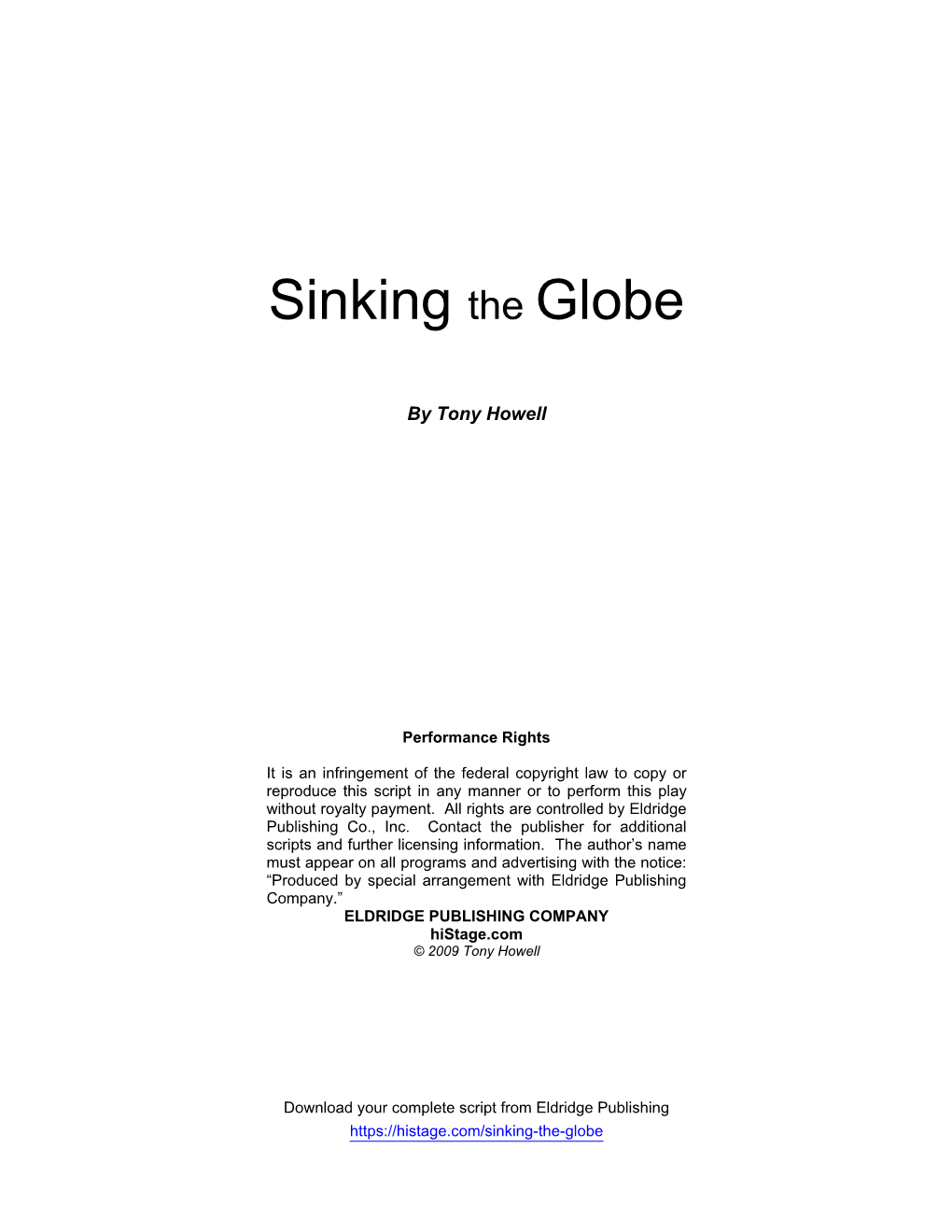 Sinking the Globe