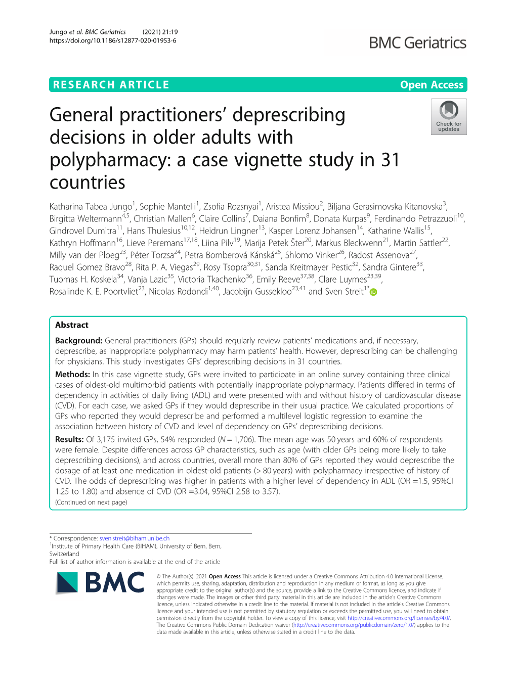 General Practitioners' Deprescribing Decisions in Older Adults With