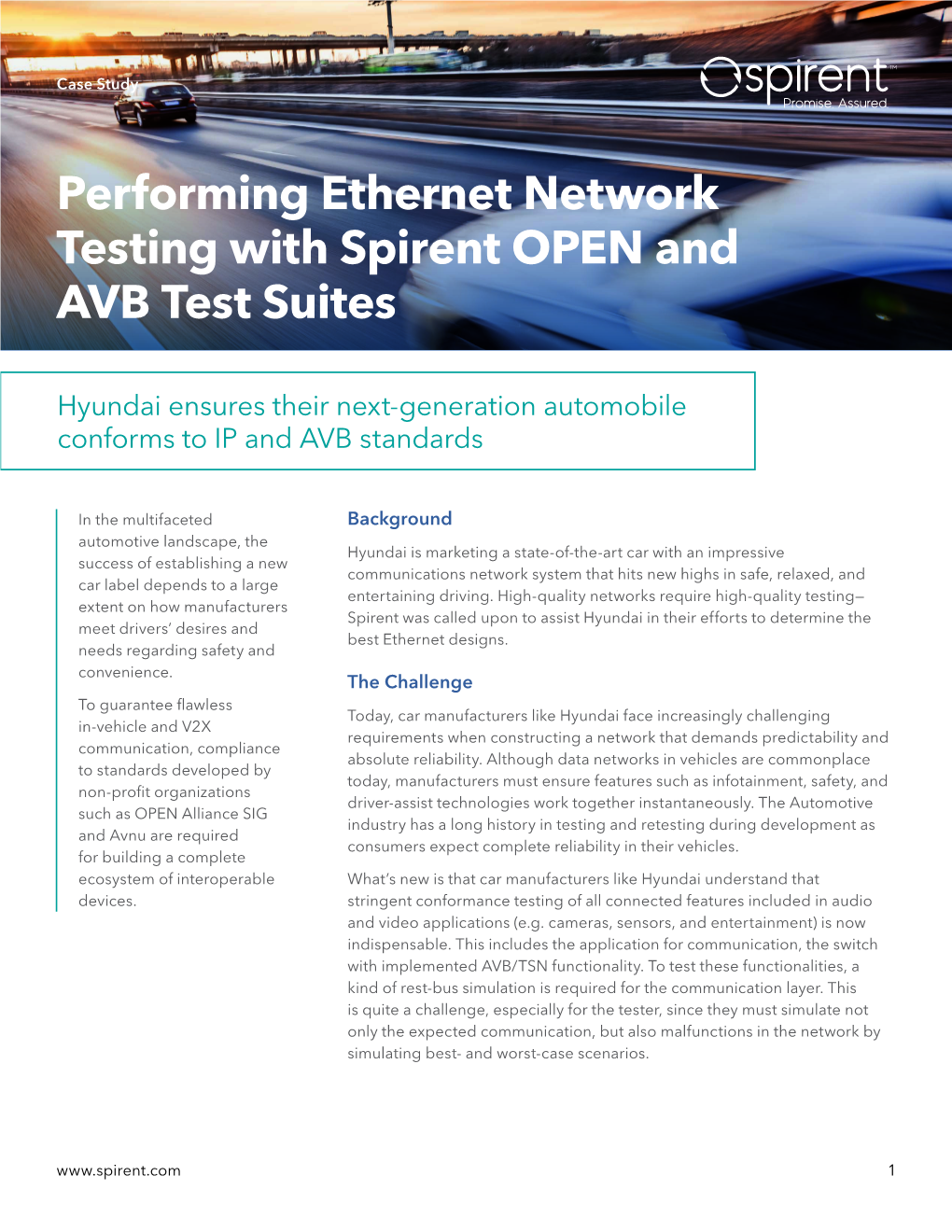 Performing Ethernet Network Testing with Spirent OPEN and AVB Test Suites