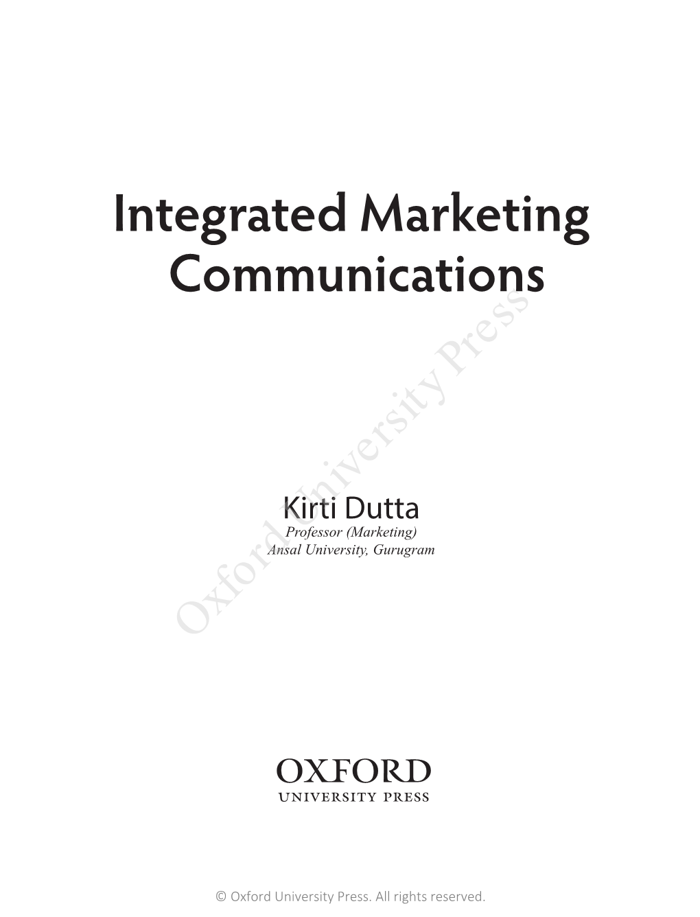 Integrated Marketing Communications