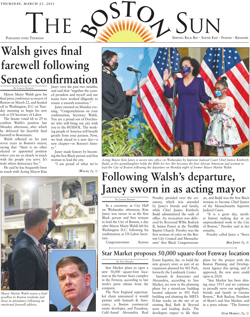 Walsh Gives Final Farewell Following Senate Confirmation