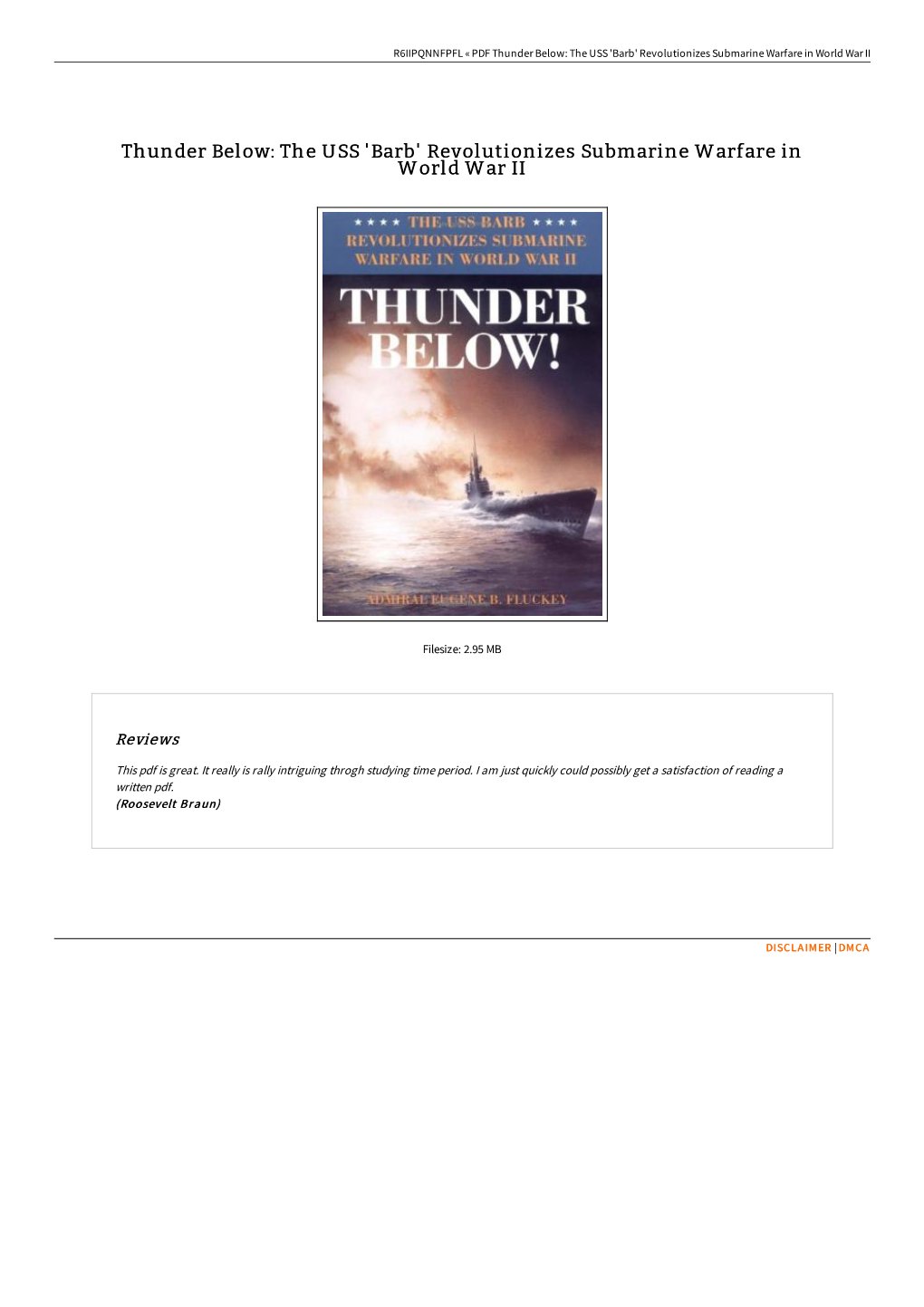 Download Book « Thunder Below: the USS 'Barb' Revolutionizes Submarine Warfare in World War II « GPQSBWYTMBVX