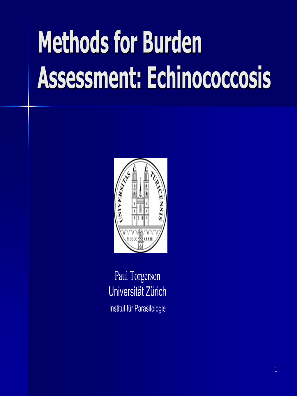 Methods for Burden Assessment: Echinococcosis