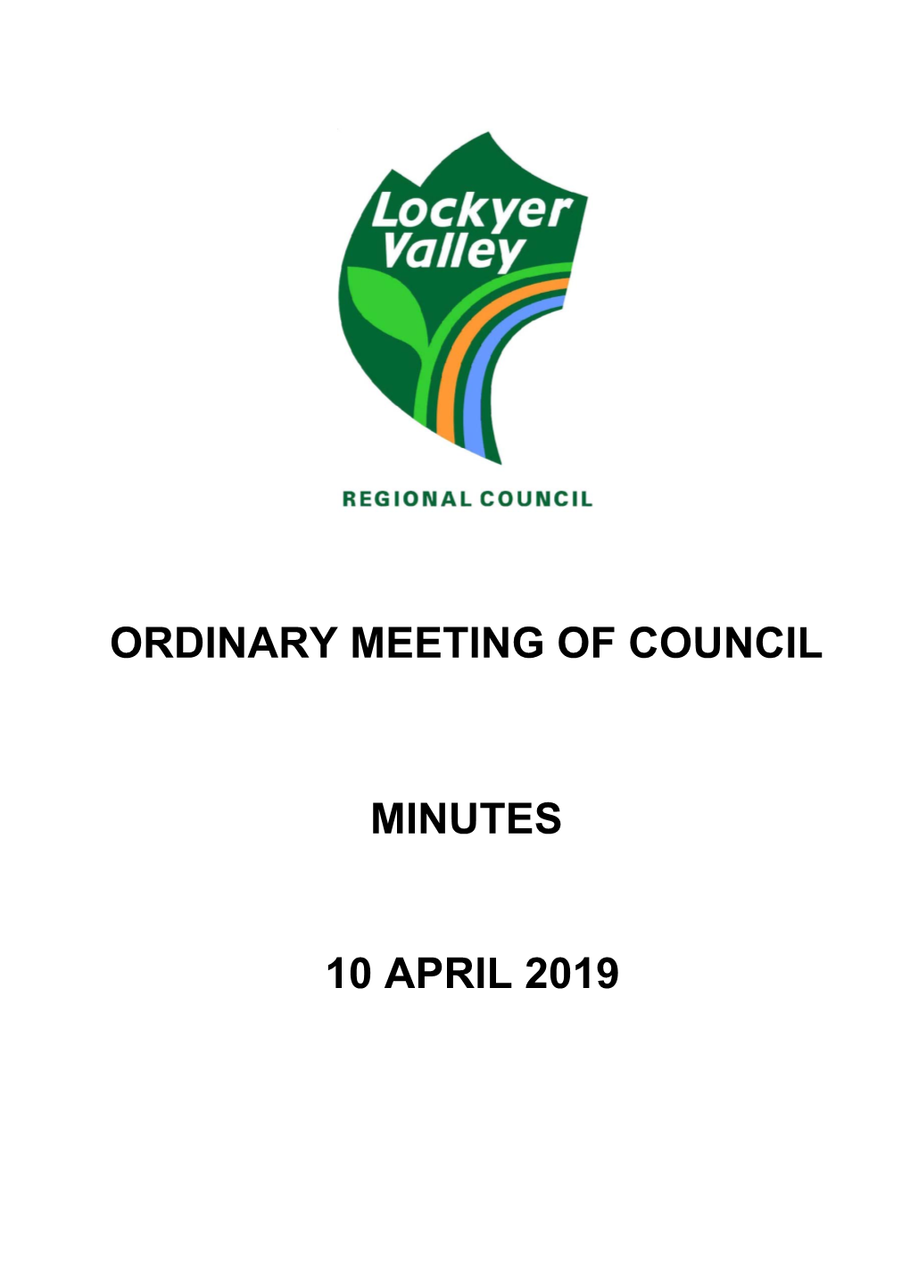 Minutes of Ordinary Council