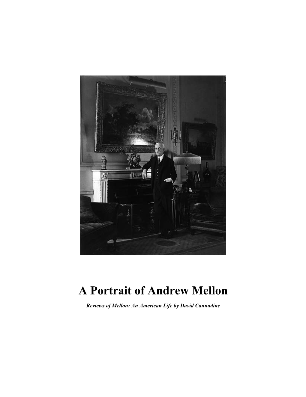 A Portrait of Andrew Mellon