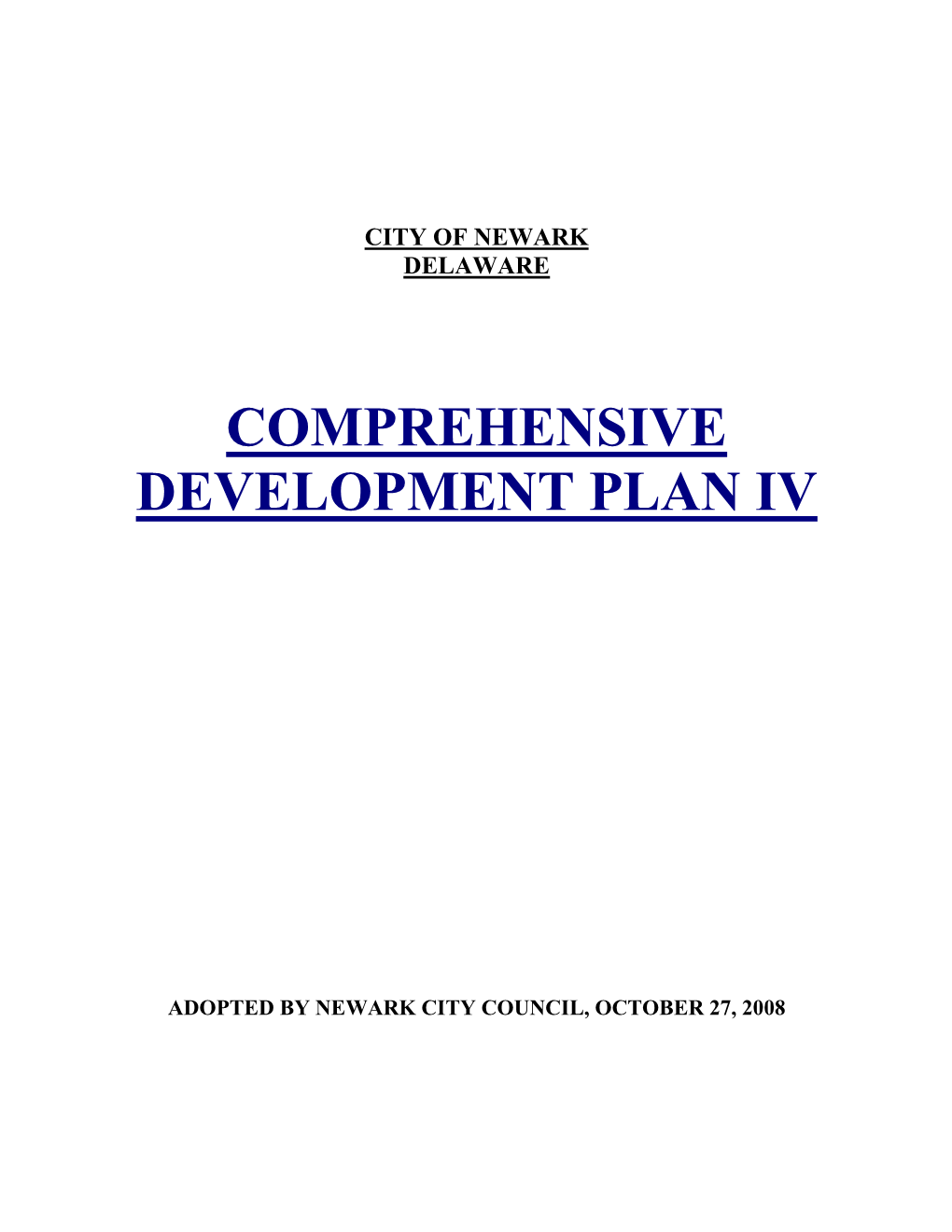 Comprehensive Development Plan Iv