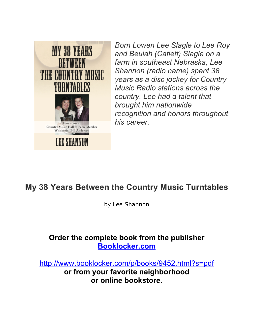 My 38 Years Between the Country Music Turntables