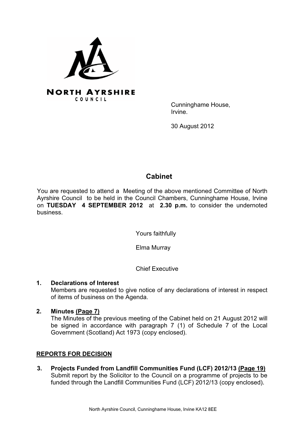 North Ayrshire Council Complaints Handling Procedure