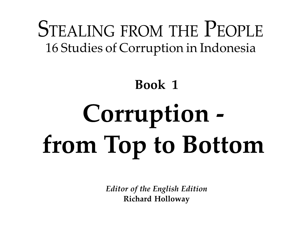 Stealing from the People Book 1