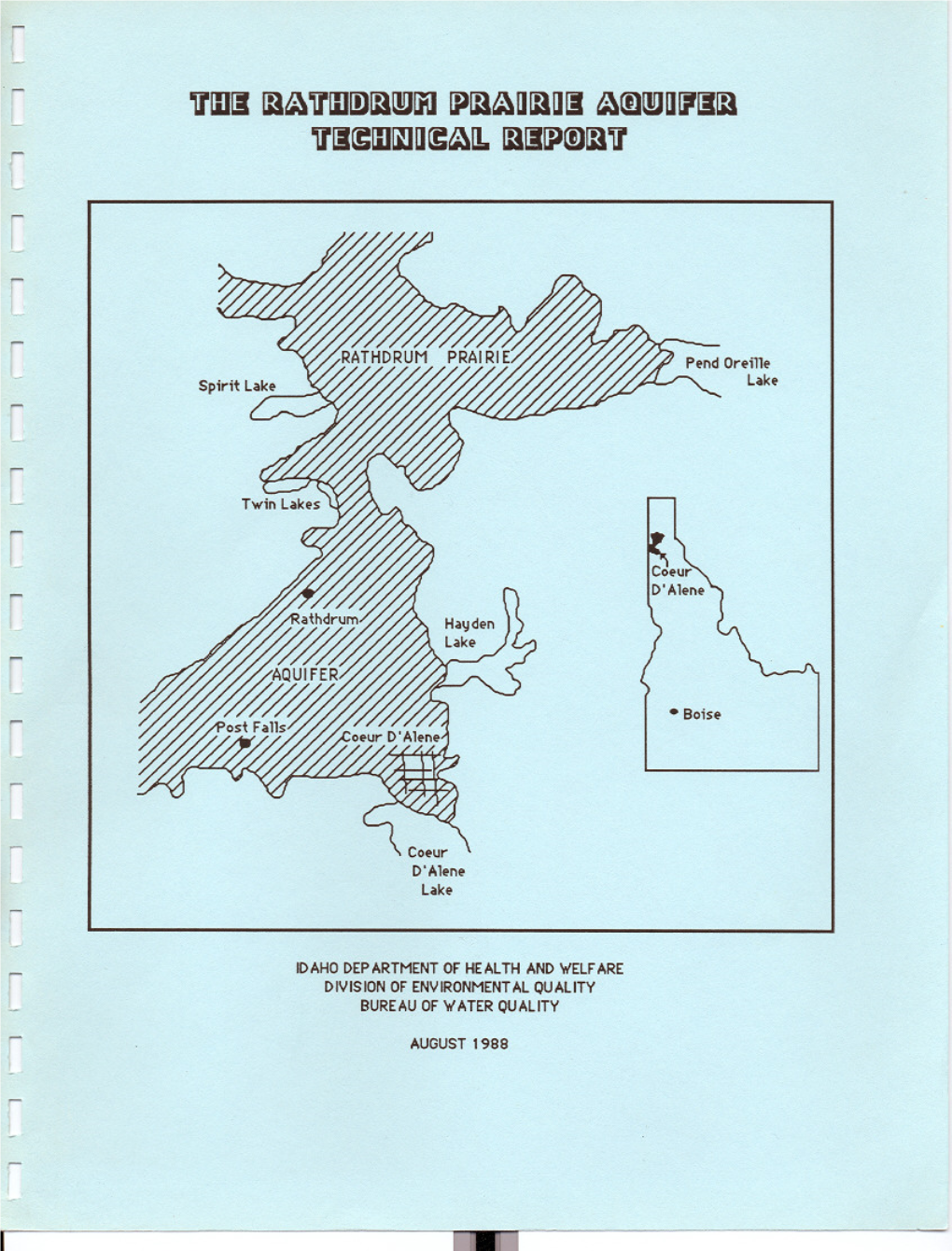 The Rathdrum Prairie Aquifer Technical Report