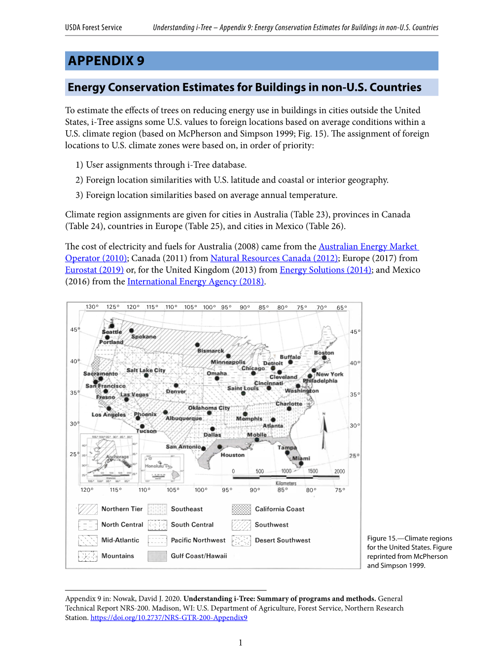 Appendix 9: Energy Conservation Estimates for Buildings in Non-U.S