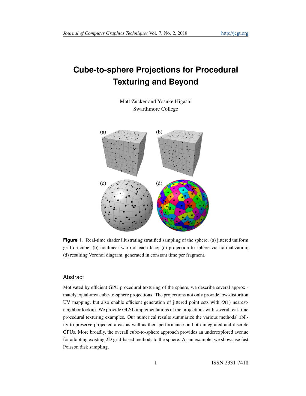 Cube-To-Sphere Projections for Procedural Texturing and Beyond