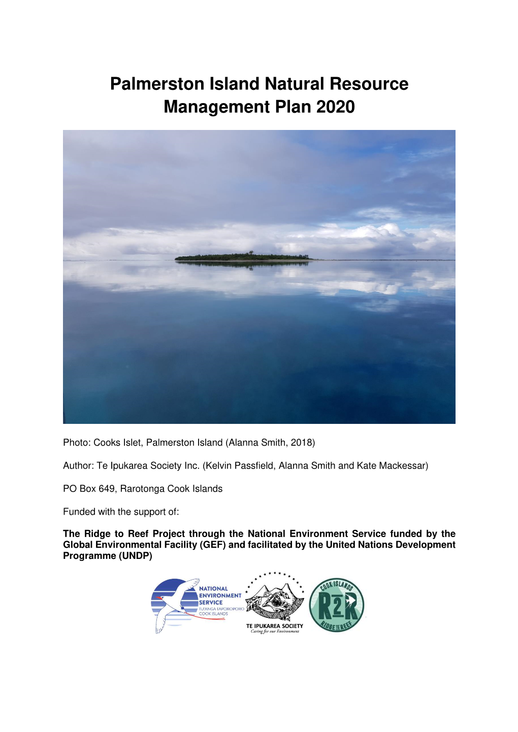 Palmerston Island Natural Resource Management Plan 2020