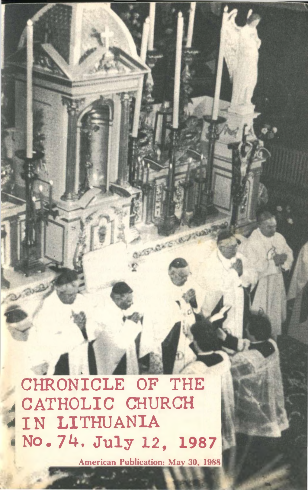 THE Jcatholic CHURCH • No. 74, July