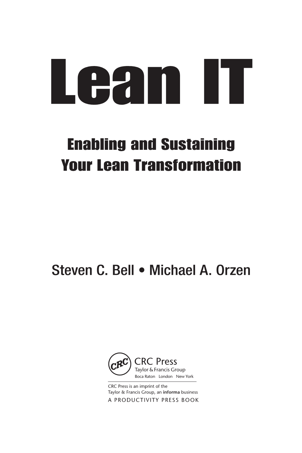 Enabling and Sustaining Your Lean Transformation