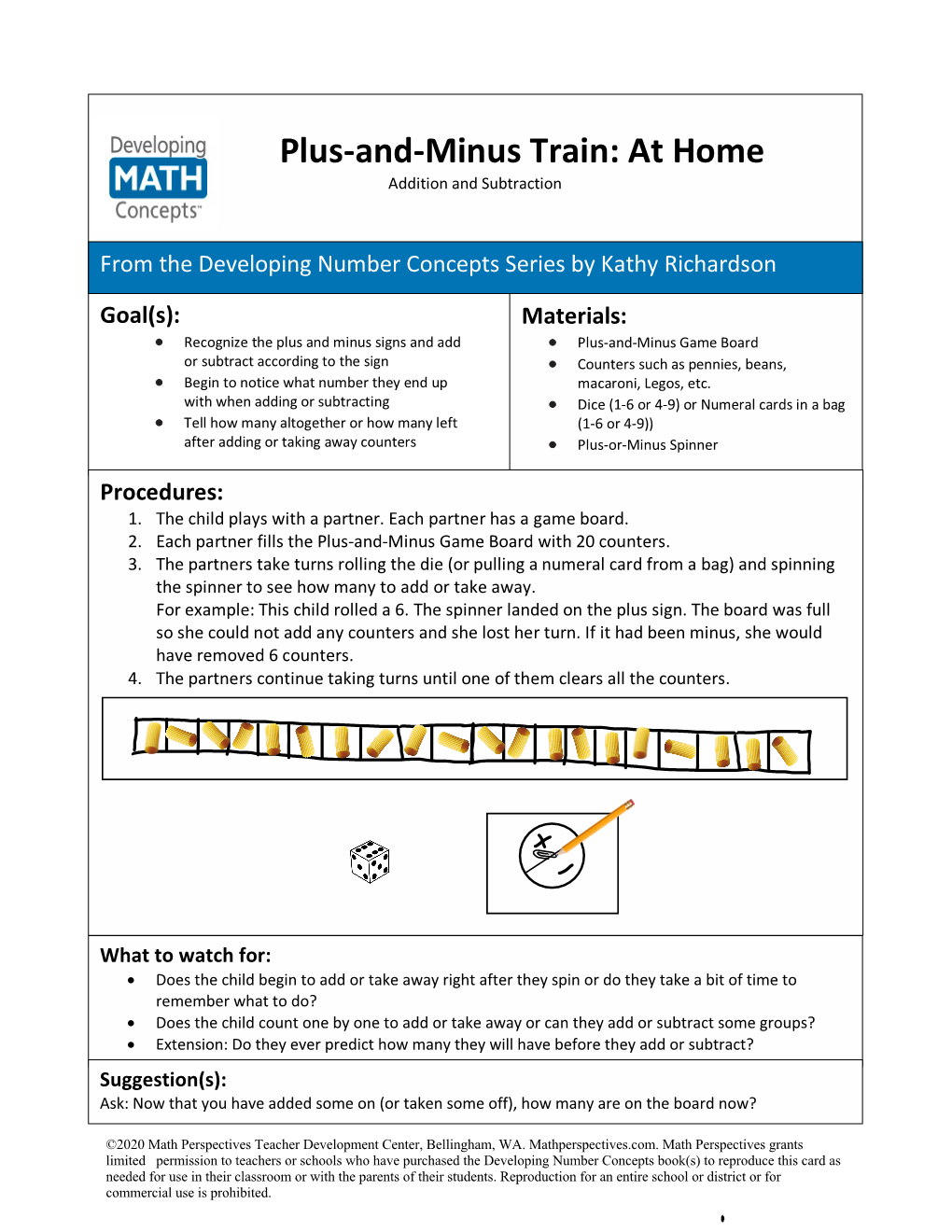 Plus-And-Minus Train: at Home Addition and Subtraction