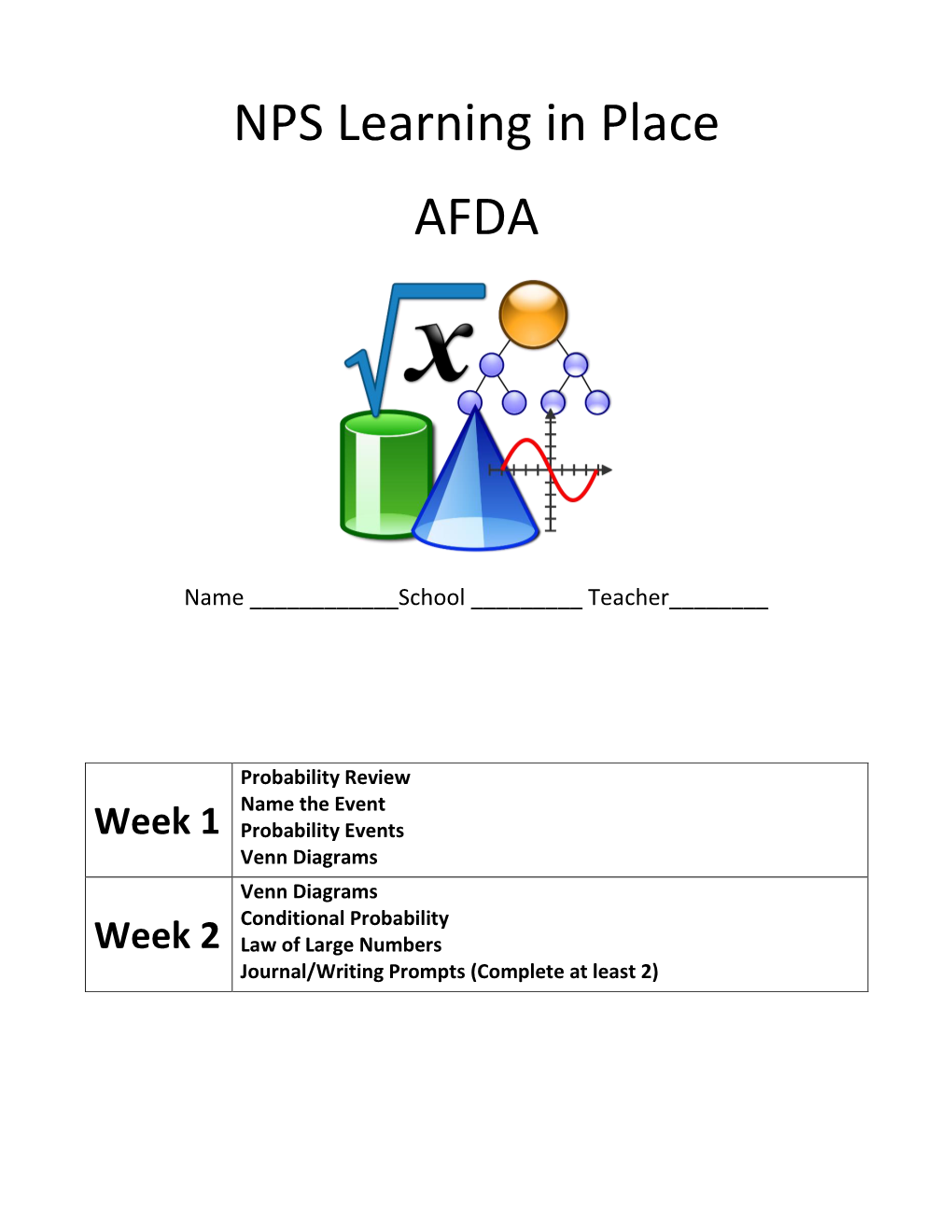 Mathematics Instructional Plan