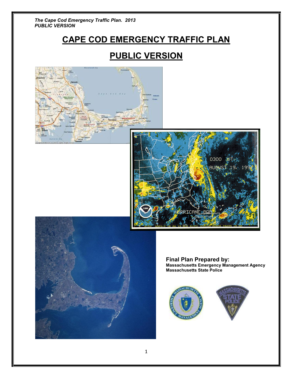 Cape Cod Emergency Traffic Plan Public Version