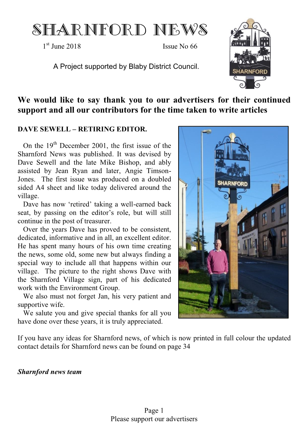 Sharnford News