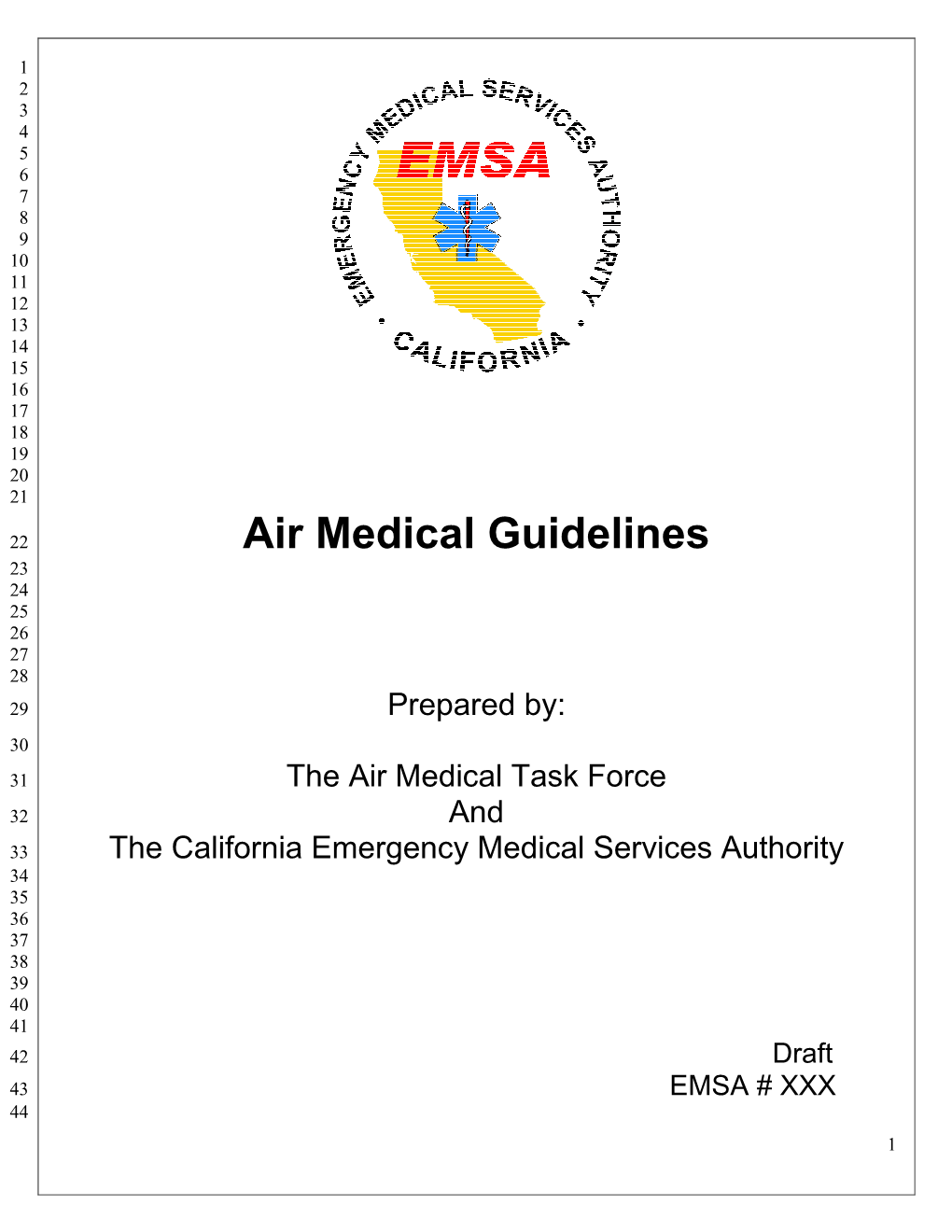 Air Medical Guidelines