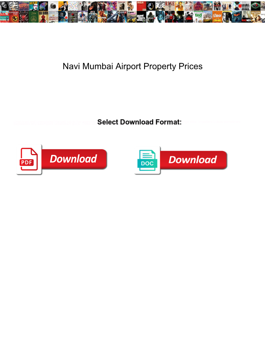 Navi Mumbai Airport Property Prices