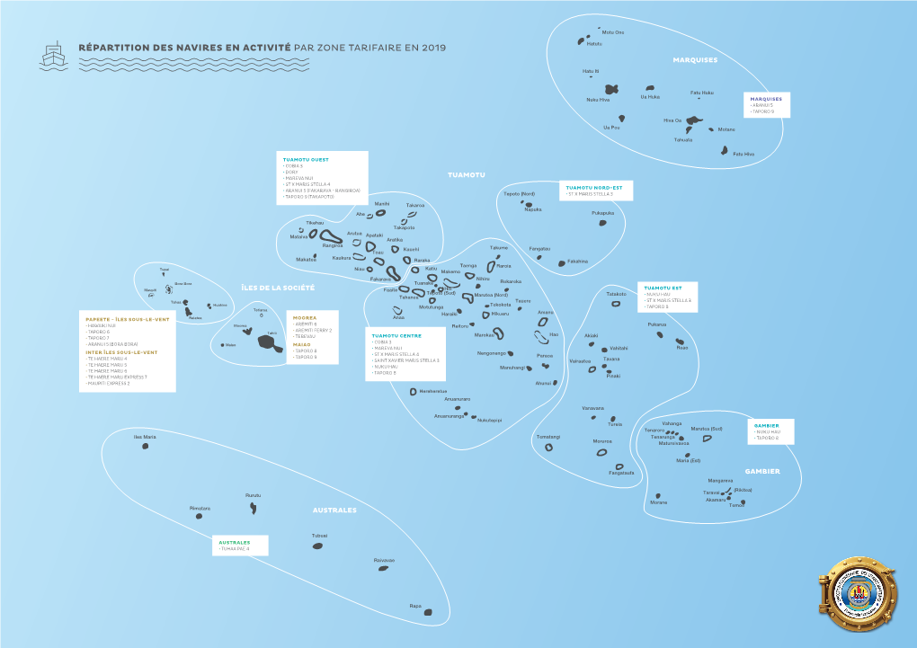 Répartition Des Navires En Activité Par Zone Tarifaire En 2019 Marquises