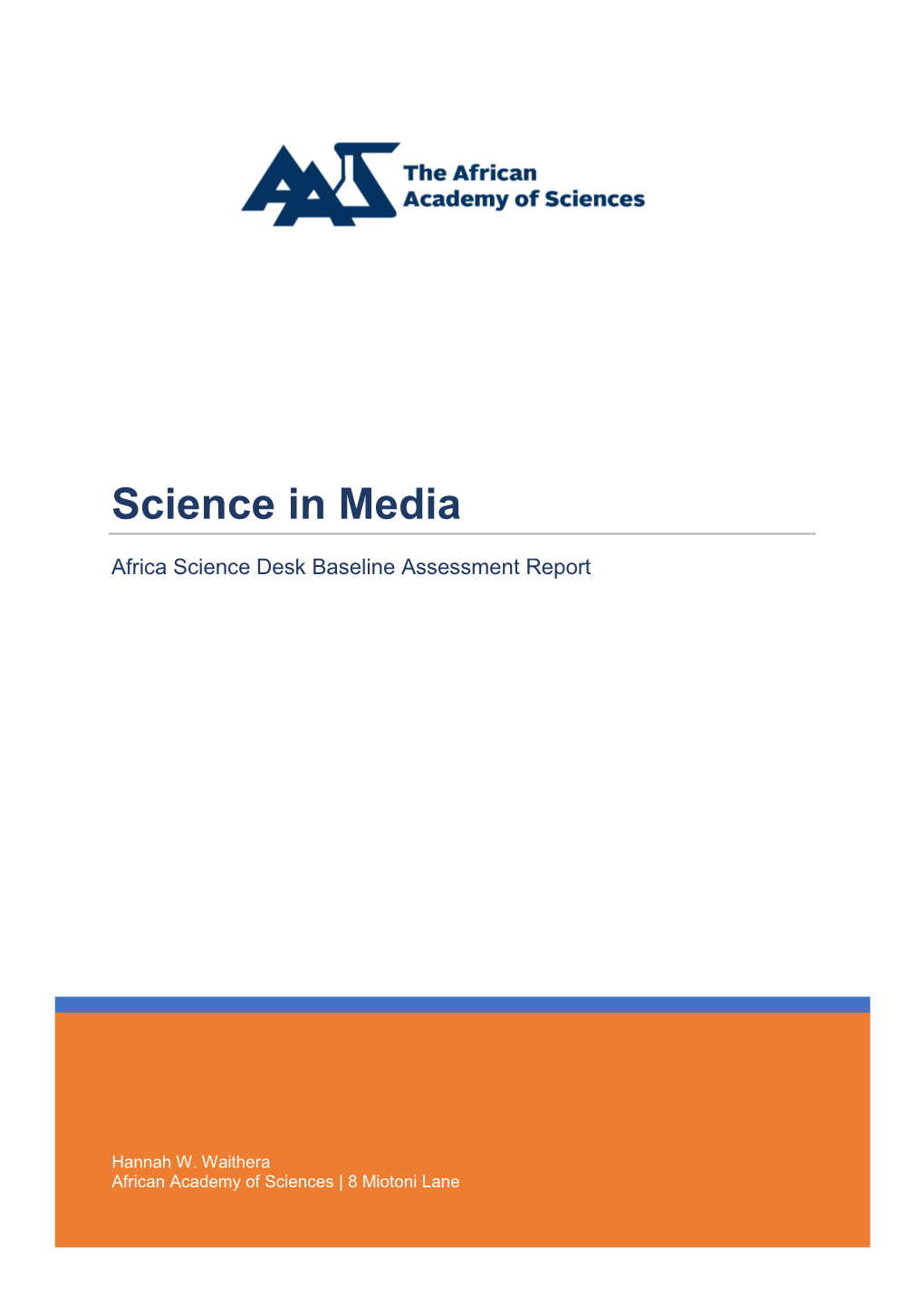 Science in Media Africa Science Desk Baseline Assessment Report