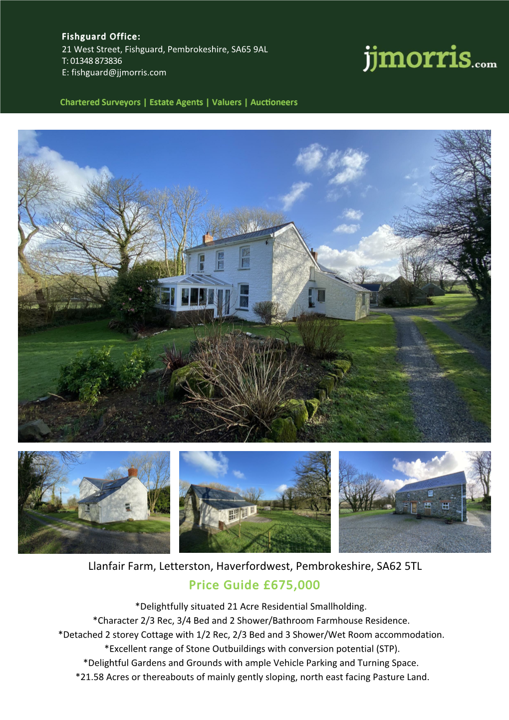 Llanfair Farm, Letterston, Haverfordwest, Pembrokeshire, SA62 5TL Price Guide £675,000 *Delightfully Situated 21 Acre Residential Smallholding
