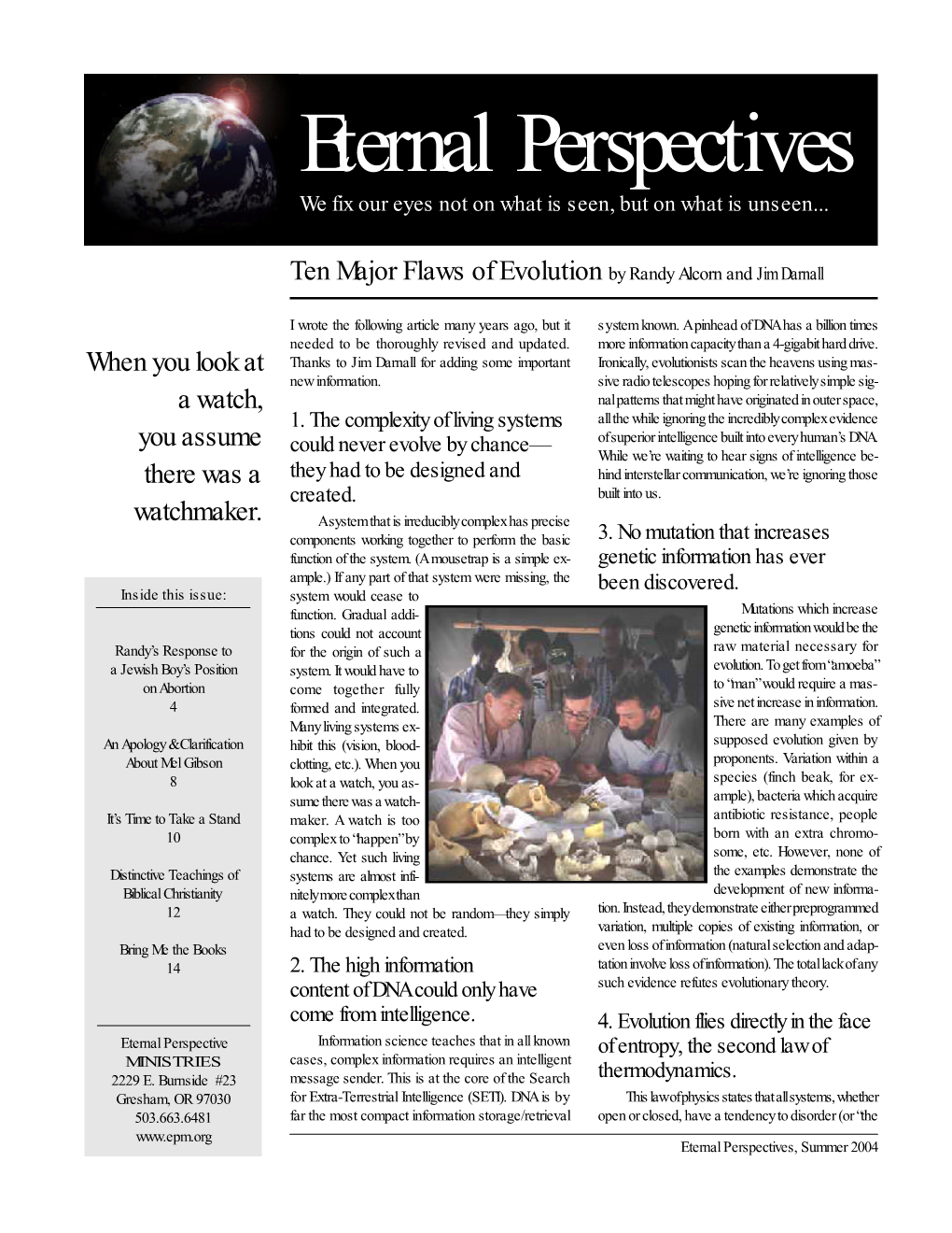 Summer 2004 Issue of Eternal Perspectives