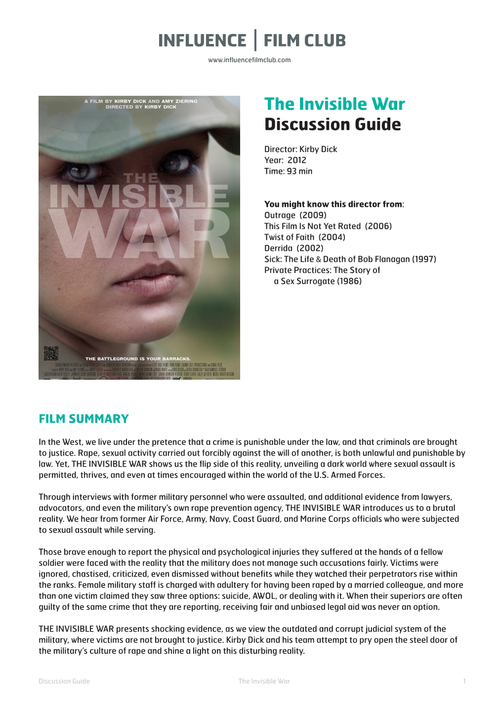 The Invisible War Discussion Guide