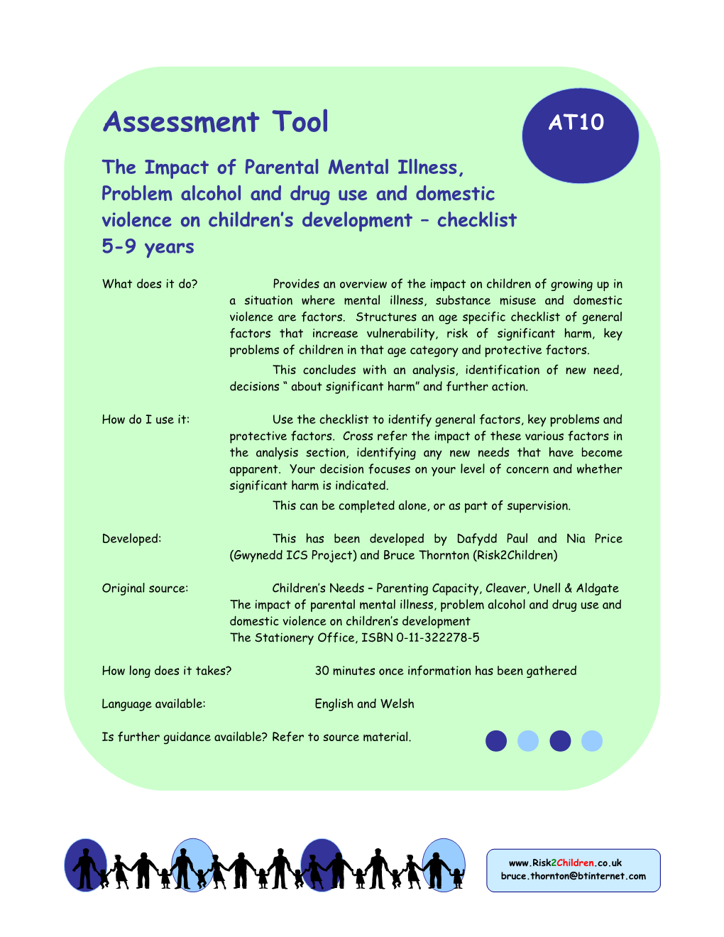 At10s Impact of Parental Illness - 5-9 Years - Questionnair