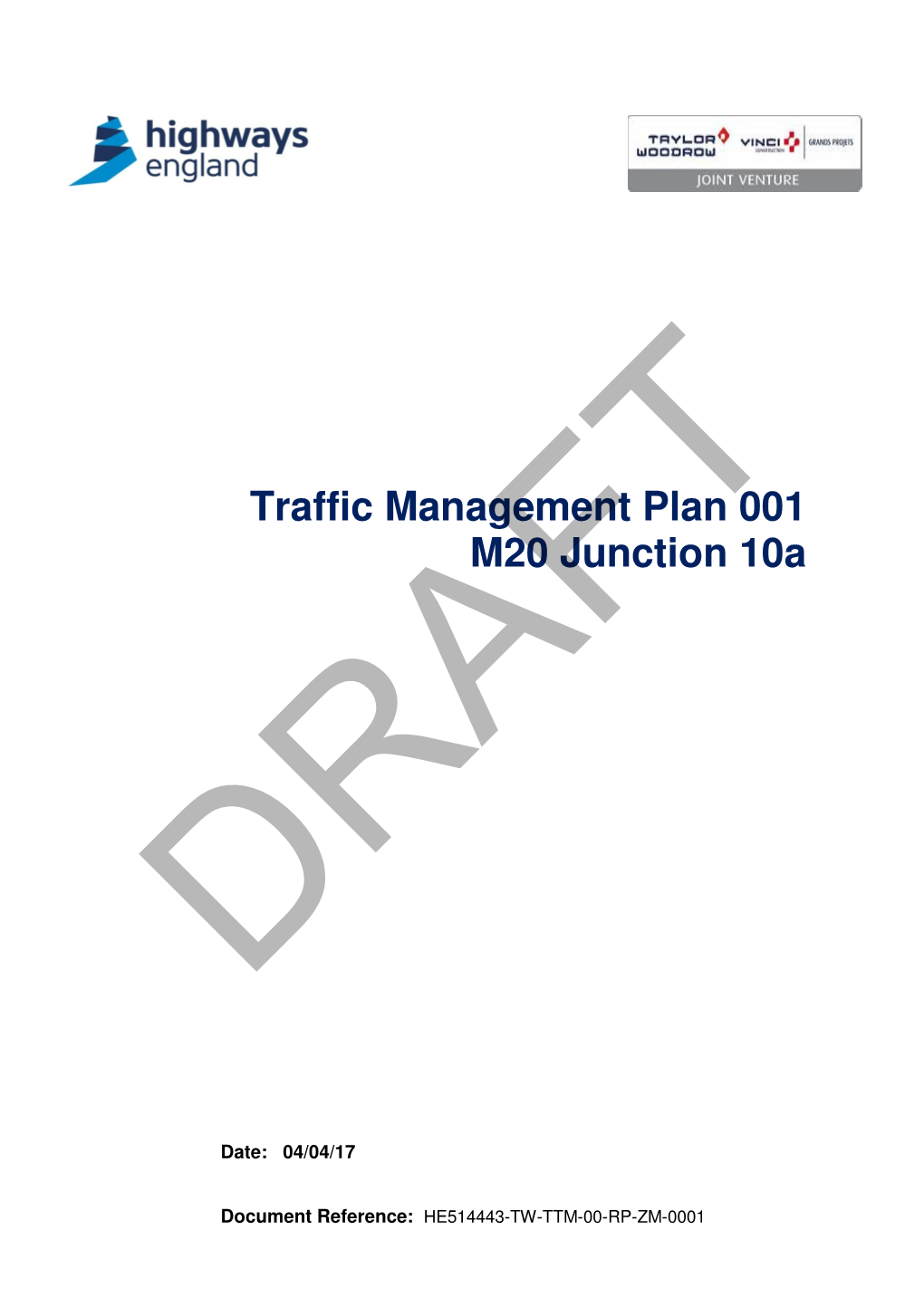 Traffic Management Plan 001 M20 Junction