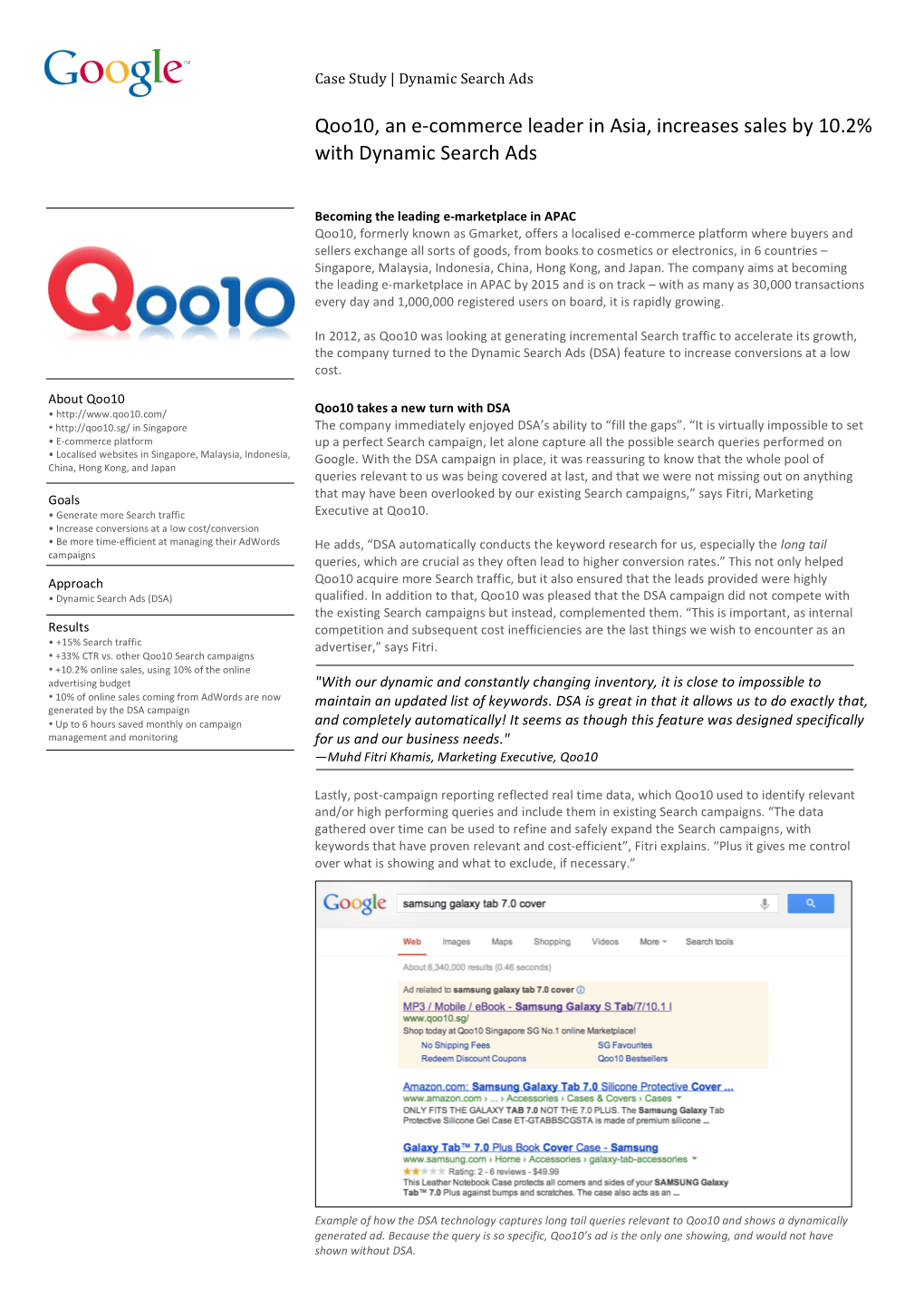 Qoo10, an E-Commerce Leader in Asia, Increases Sales by 10.2% with Dynamic Search Ads