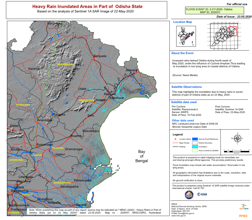 Heavy Rain Inundated Areas in Part of Odisha State