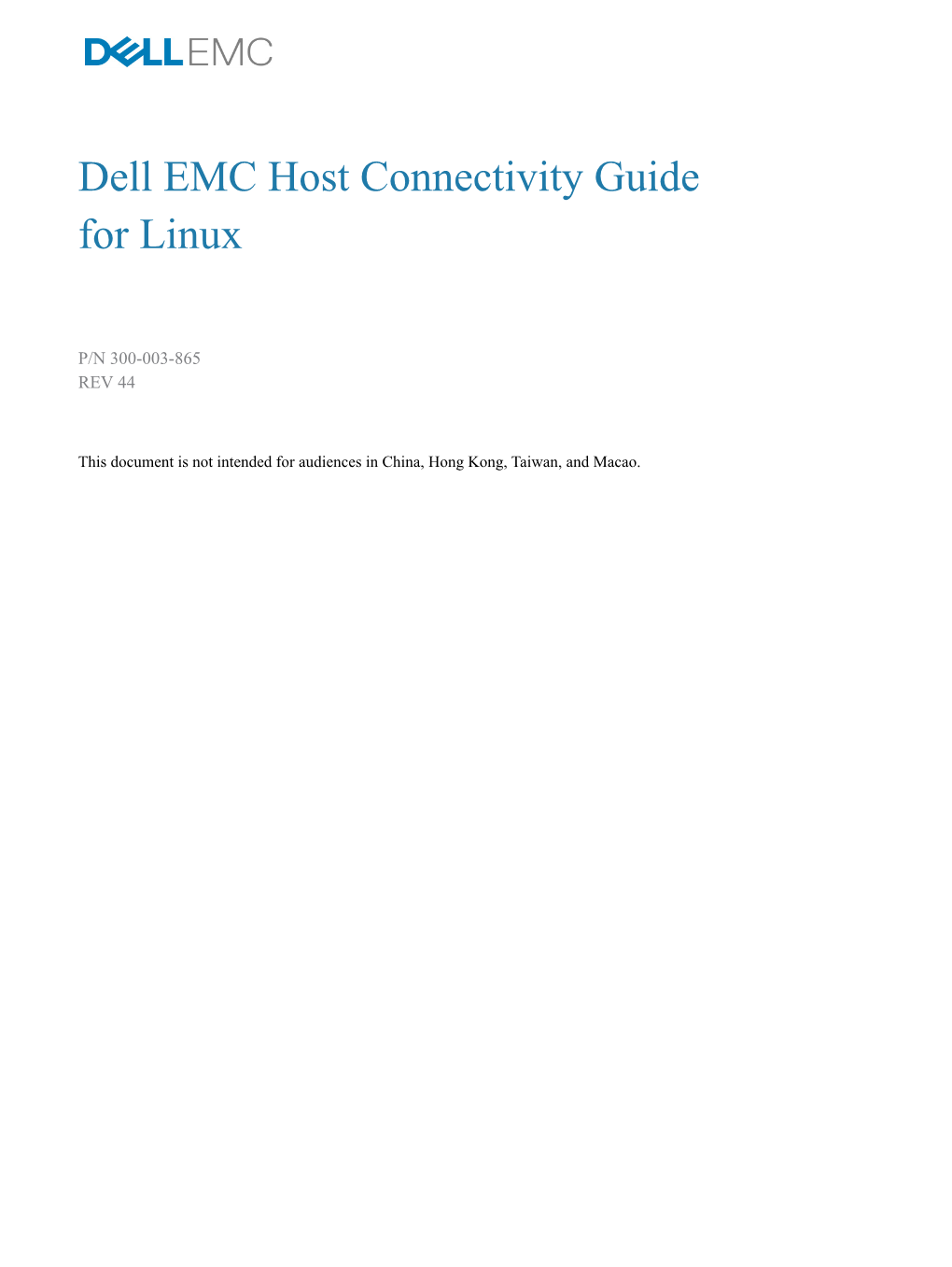 EMC Host Connectivity Guide for Linux