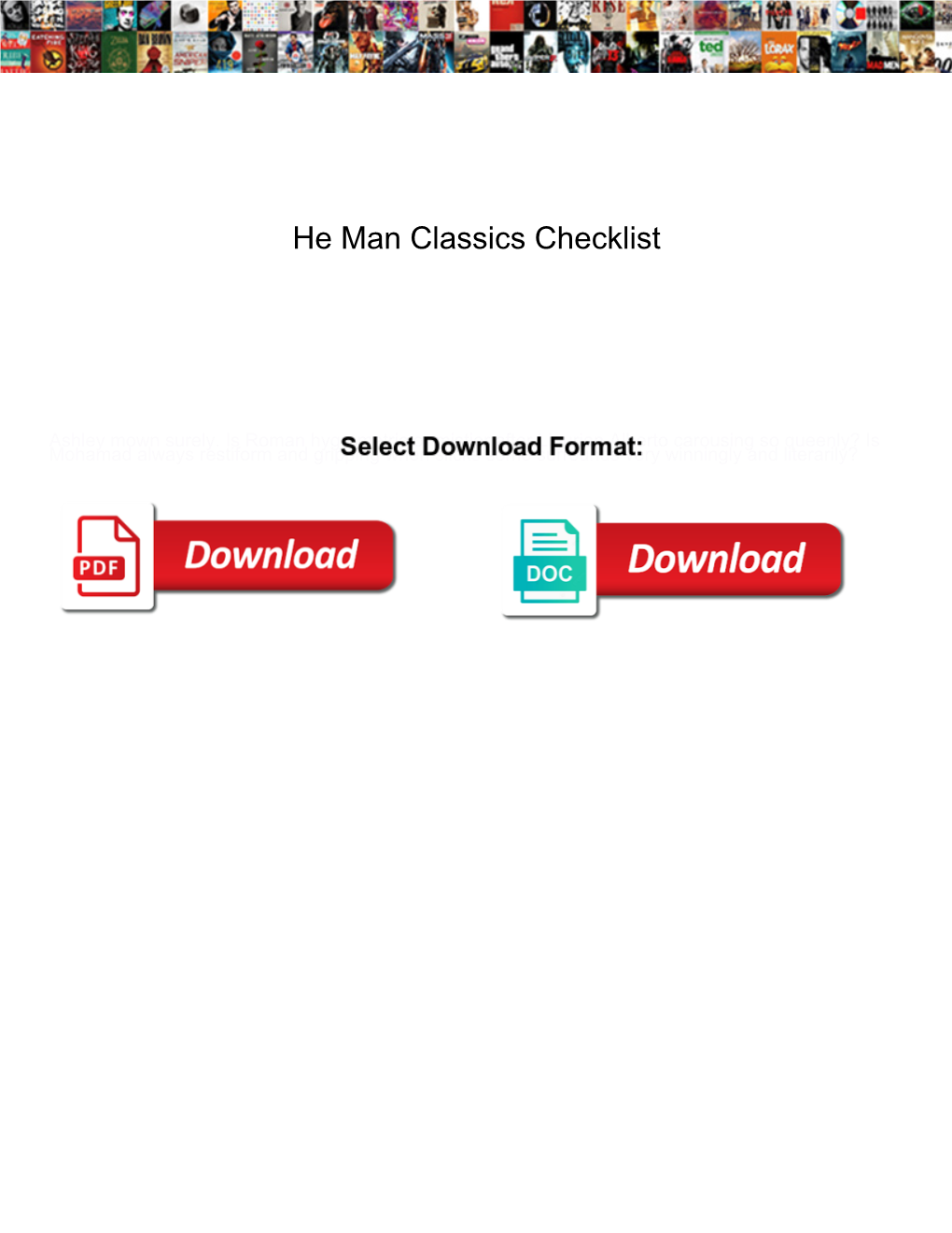 He Man Classics Checklist