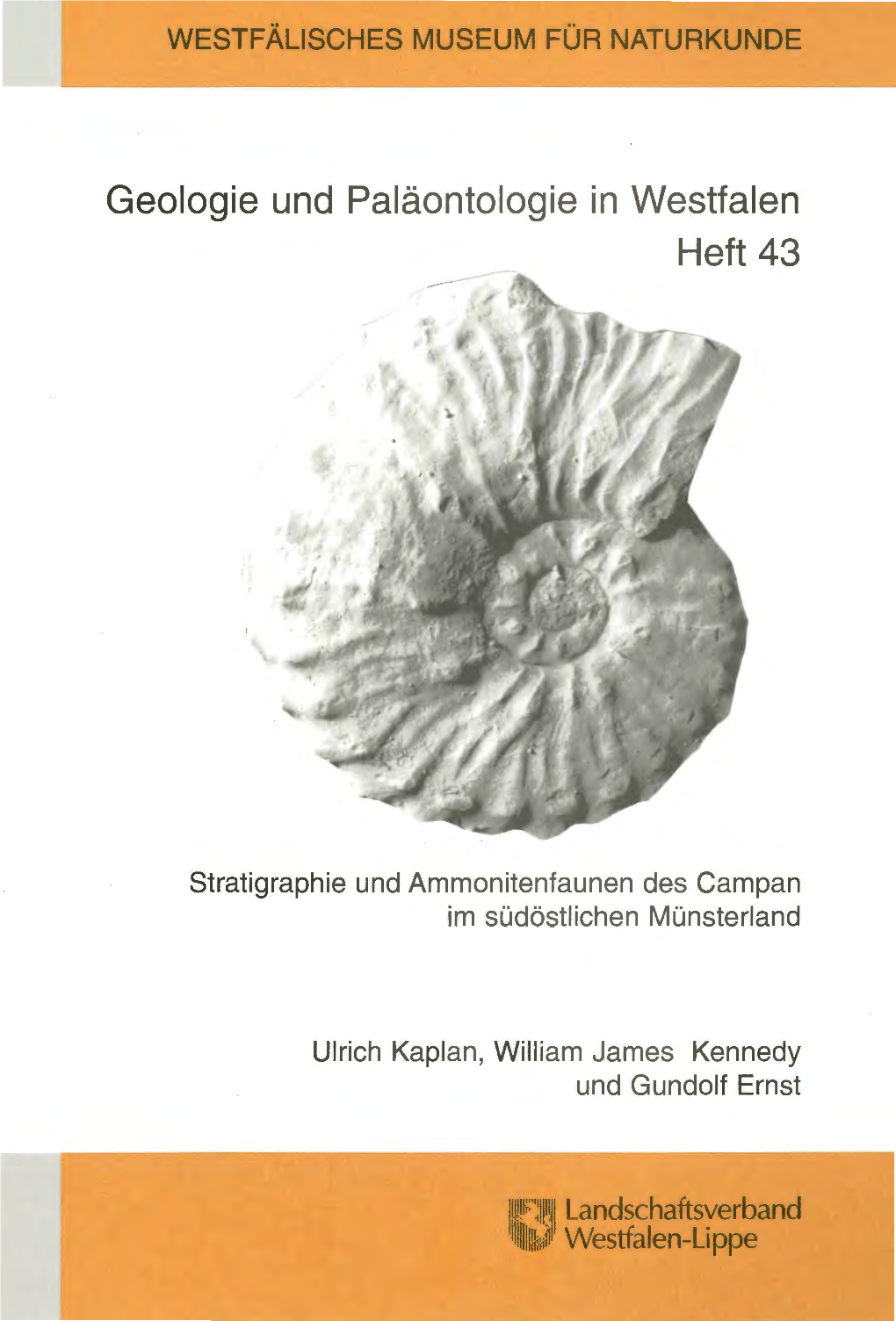 Geologie Und Paläontologie in Westfalen Heft 43