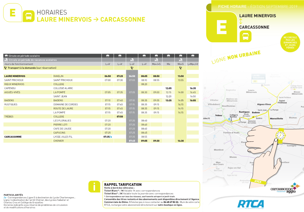 Fiche Horaire - Édition Septembre 2019