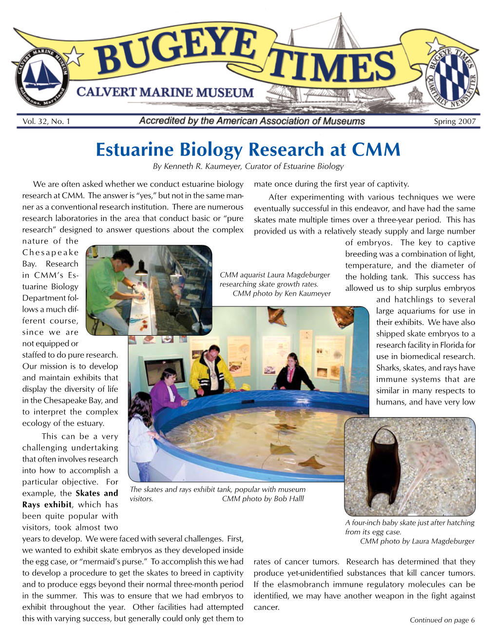 Estuarine Biology Research at CMM by Kenneth R