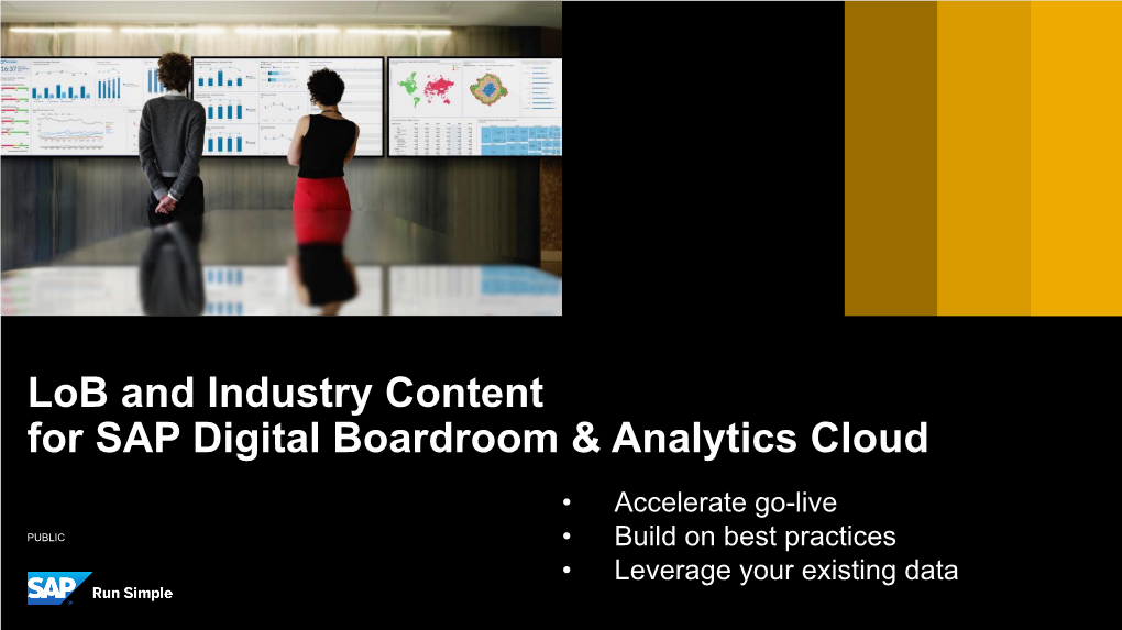 Lob and Industry Content for SAP Digital Boardroom & Analytics Cloud