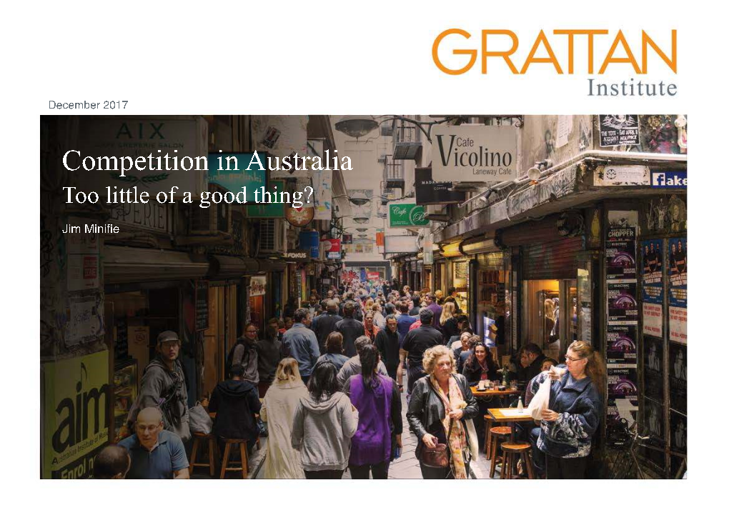 Competition in Australia: Too Little of a Good Thing?