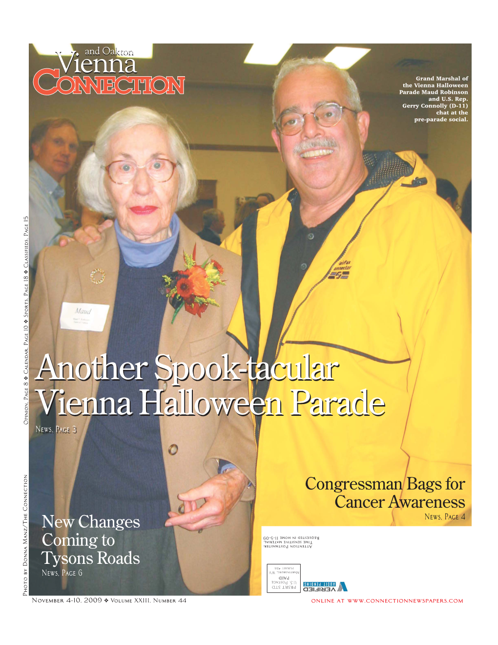 Viennaand Oakton Grand Marshal of the Vienna Halloween Parade Maud Robinson and U.S