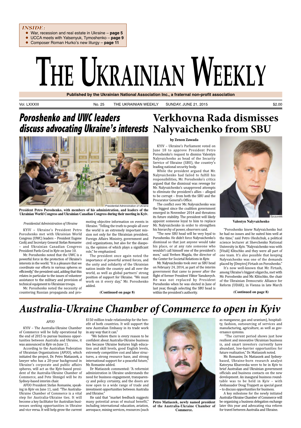 The Ukrainian Weekly, 2015